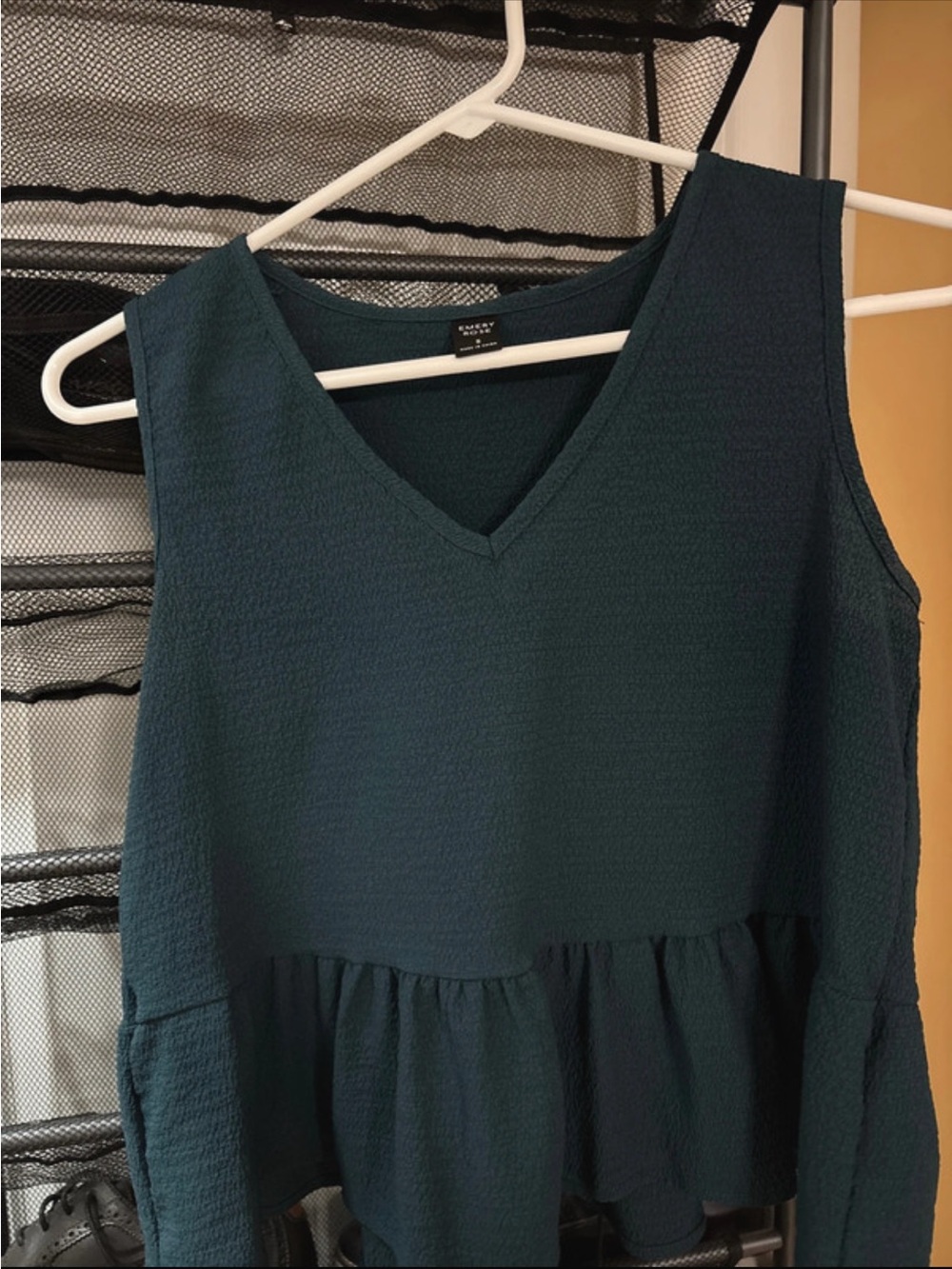 a new day Teal Sleeveless V-Neck Peplum Jumpsuit